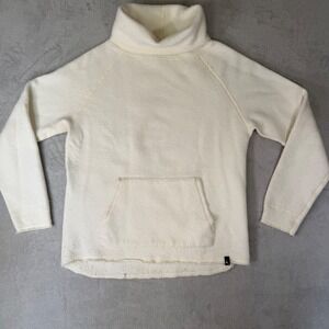 Duckworth Cream Pullover Sweater Cowl Neck Long Sleeve French Terry Women